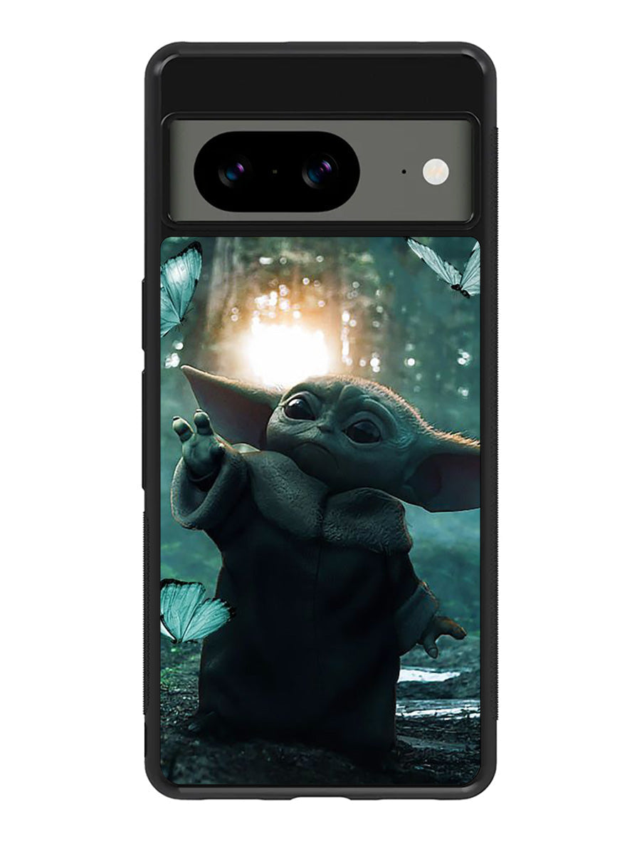 Baby Yoda In The Forest Love Butterfly Google Pixel 8a Case