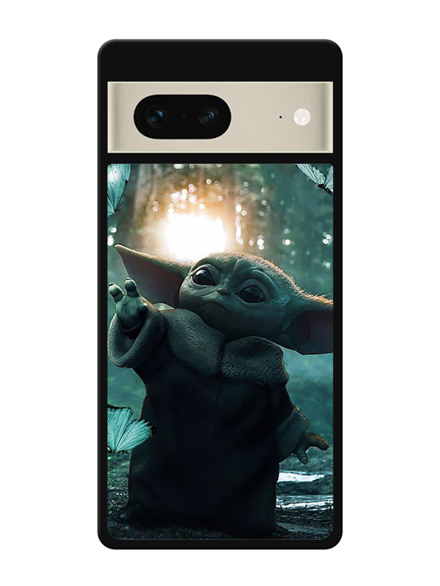 Baby Yoda In The Forest Love Butterfly Google Pixel 7 Case