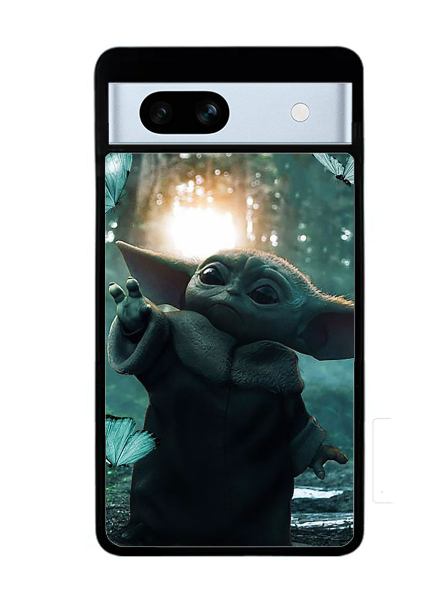 Baby Yoda In The Forest Love Butterfly Google Pixel 7A Case
