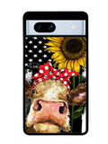 Cow With Tie SuNflower Google Pixel 7A Case