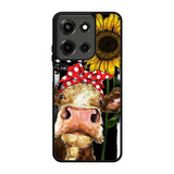 Cow With Tie SuNflower Motorola Moto G 5G 2025 Case FE0369