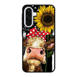 Cow With Tie SuNflower Samsung Galaxy A56 Case FE3770