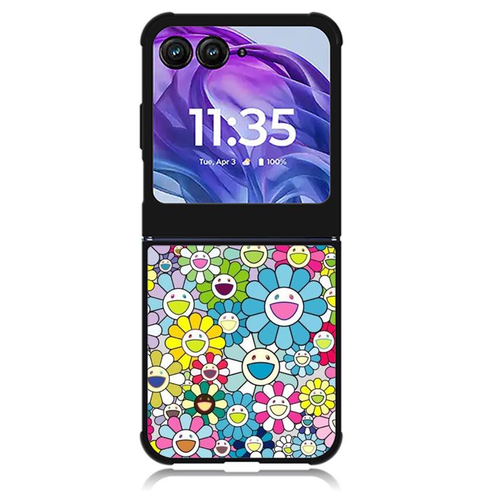 Takashi Murakami Flower Motorola Moto Razr 2024 , Moto Razr 50 Case