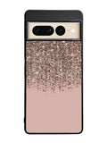 Pink Rose Gold Bronze Glitter Google Pixel 7 Pro Case