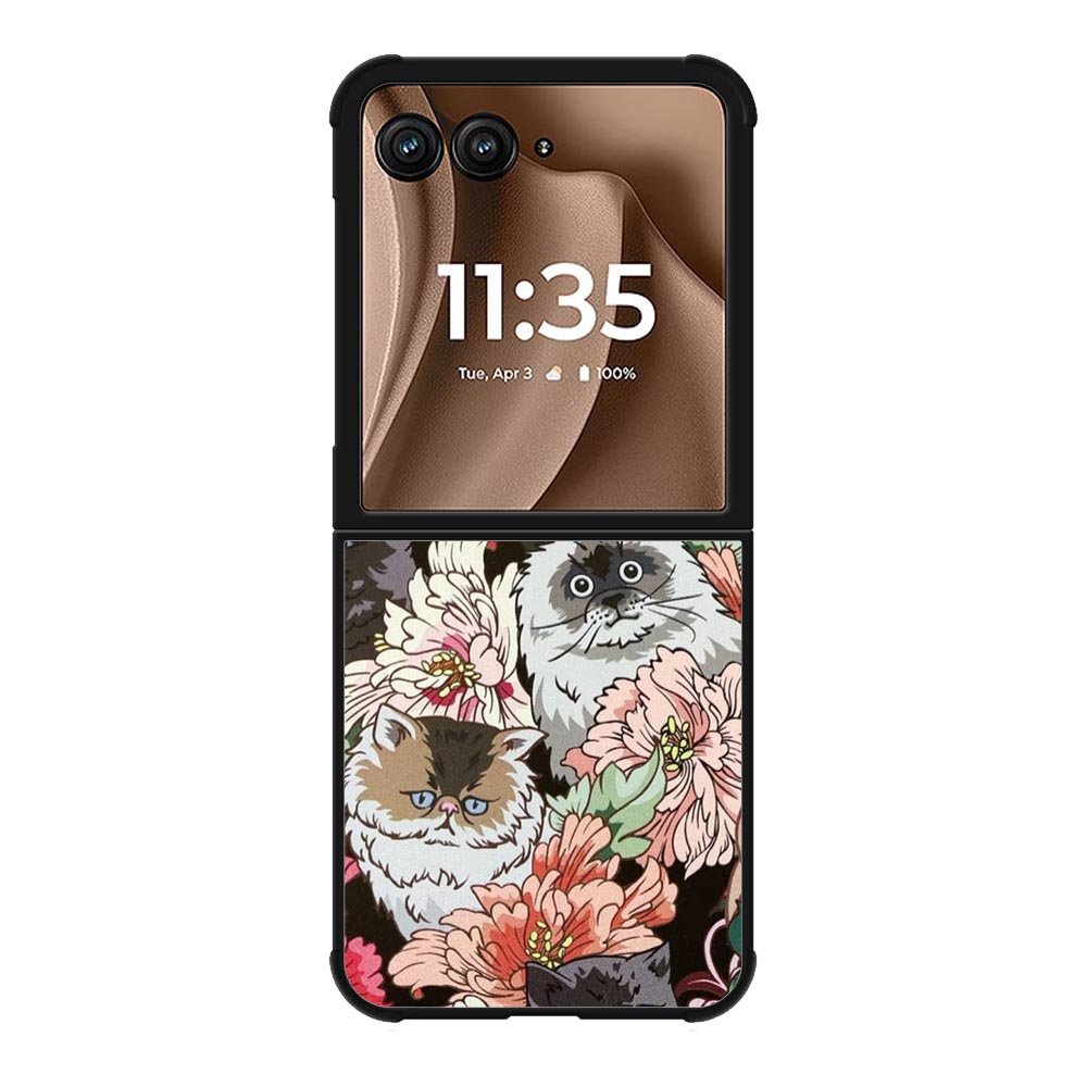 cat flower Motorola Moto RAZR Plus 2025 Case FE0138