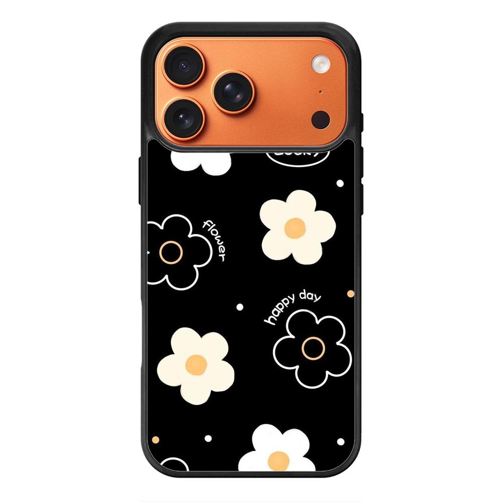 Flower black white iPhone 17 Pro Max Case FE0262