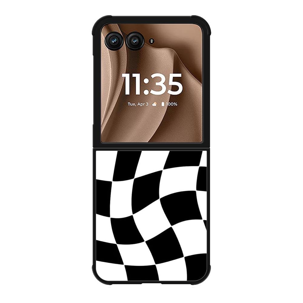Retangel black white Motorola Moto RAZR Plus 2025 Case FE0536
