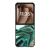 Marble green Motorola Moto RAZR Plus 2025 Case FE0421