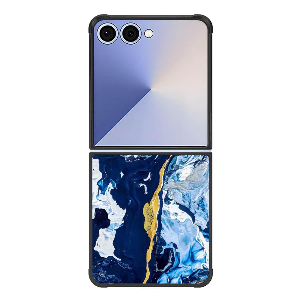 Blue glitch FE0086 Samsung Galaxy Flip 7 5G Case