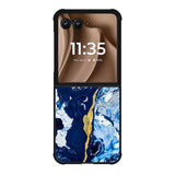 Blue glitch Motorola Moto RAZR Plus 2025 Case FE0109