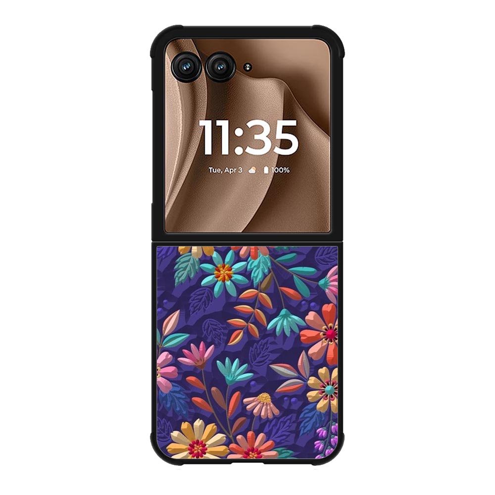 Flower violet 3D Motorola Moto RAZR Plus 2025 Case FE0282