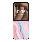 Marble pink Motorola Moto RAZR Plus 2025 Case FE0423