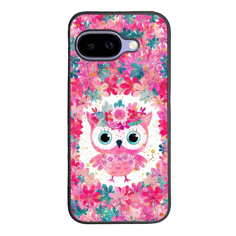Cute Pink Floral Owl Google Pixel 10A Case FE0195