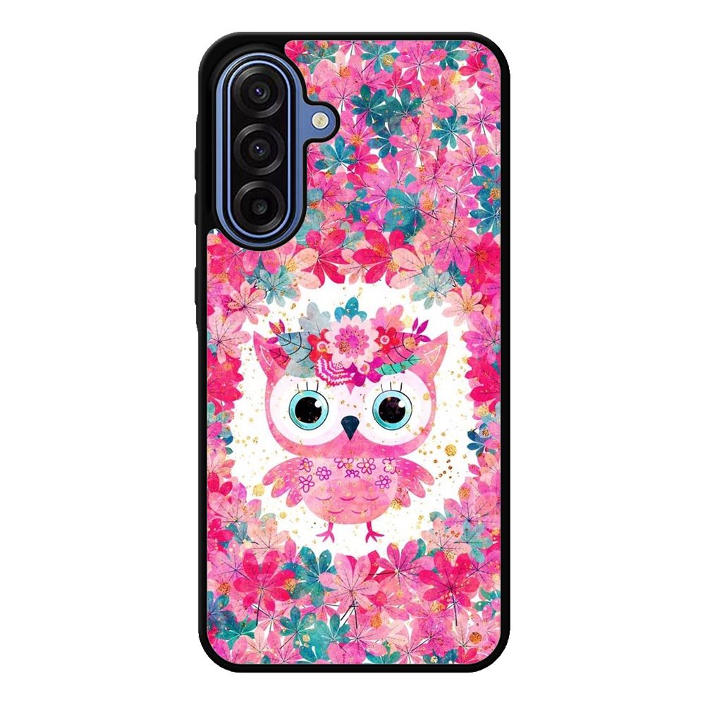 Cute Pink Floral Owl Samsung Galaxy A17 Case FE0195