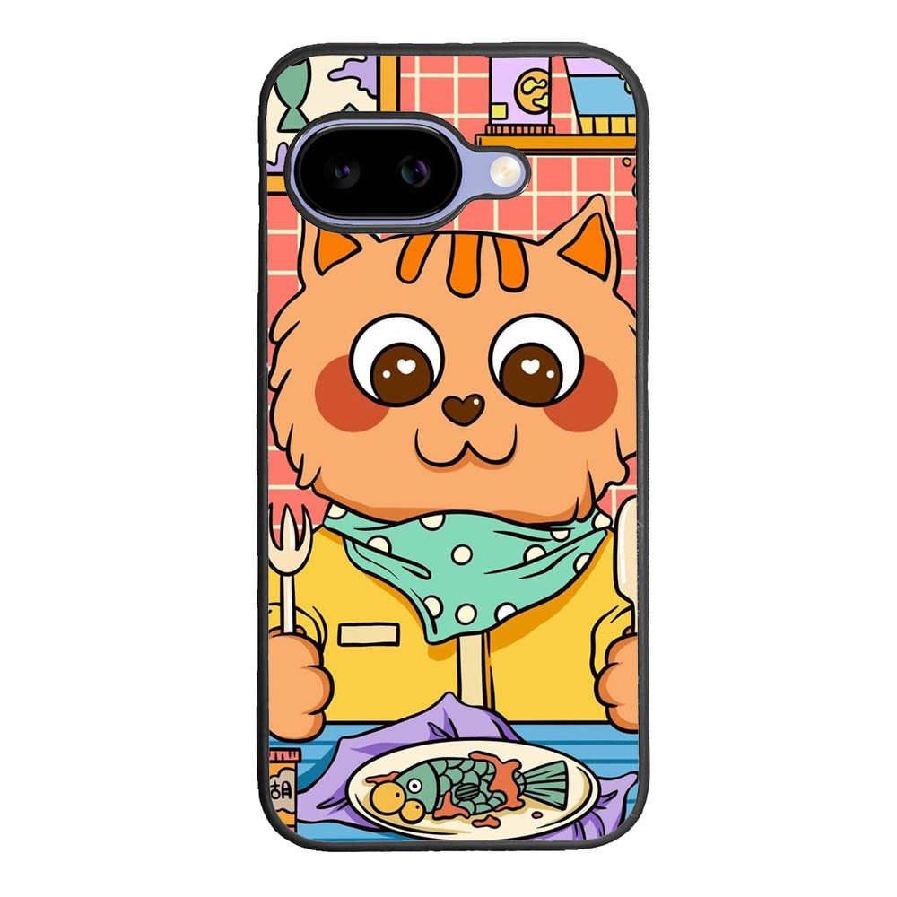 cat eat fish Google Pixel 10A Case FE0137