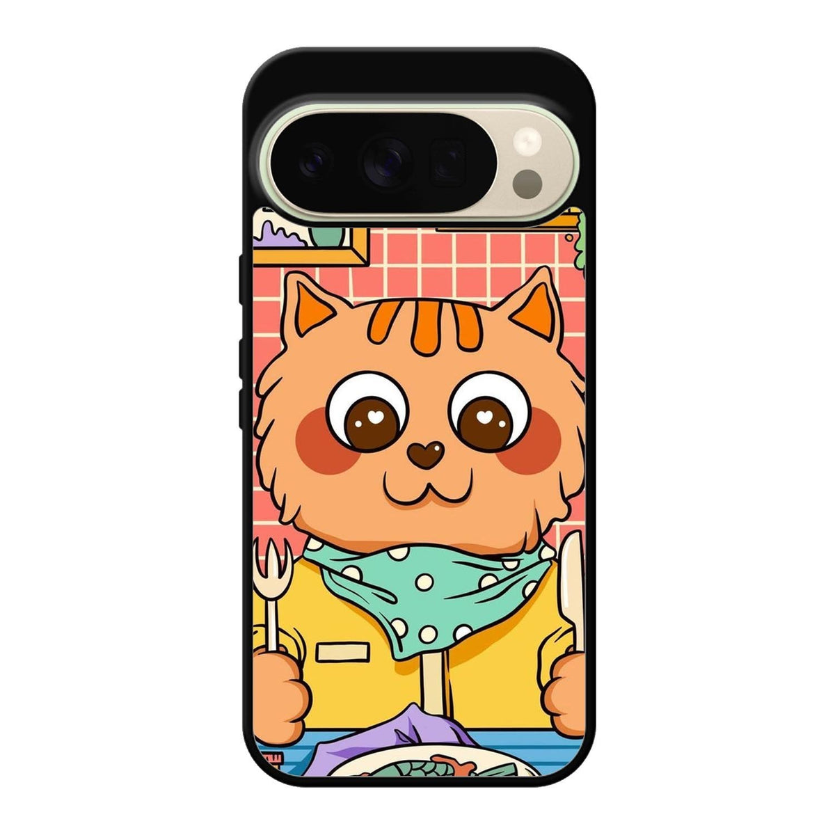 cat eat fish Google Pixel 10 Pro XL Case FE0137