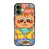 cat eat fish iPhone 17 Case FE0137