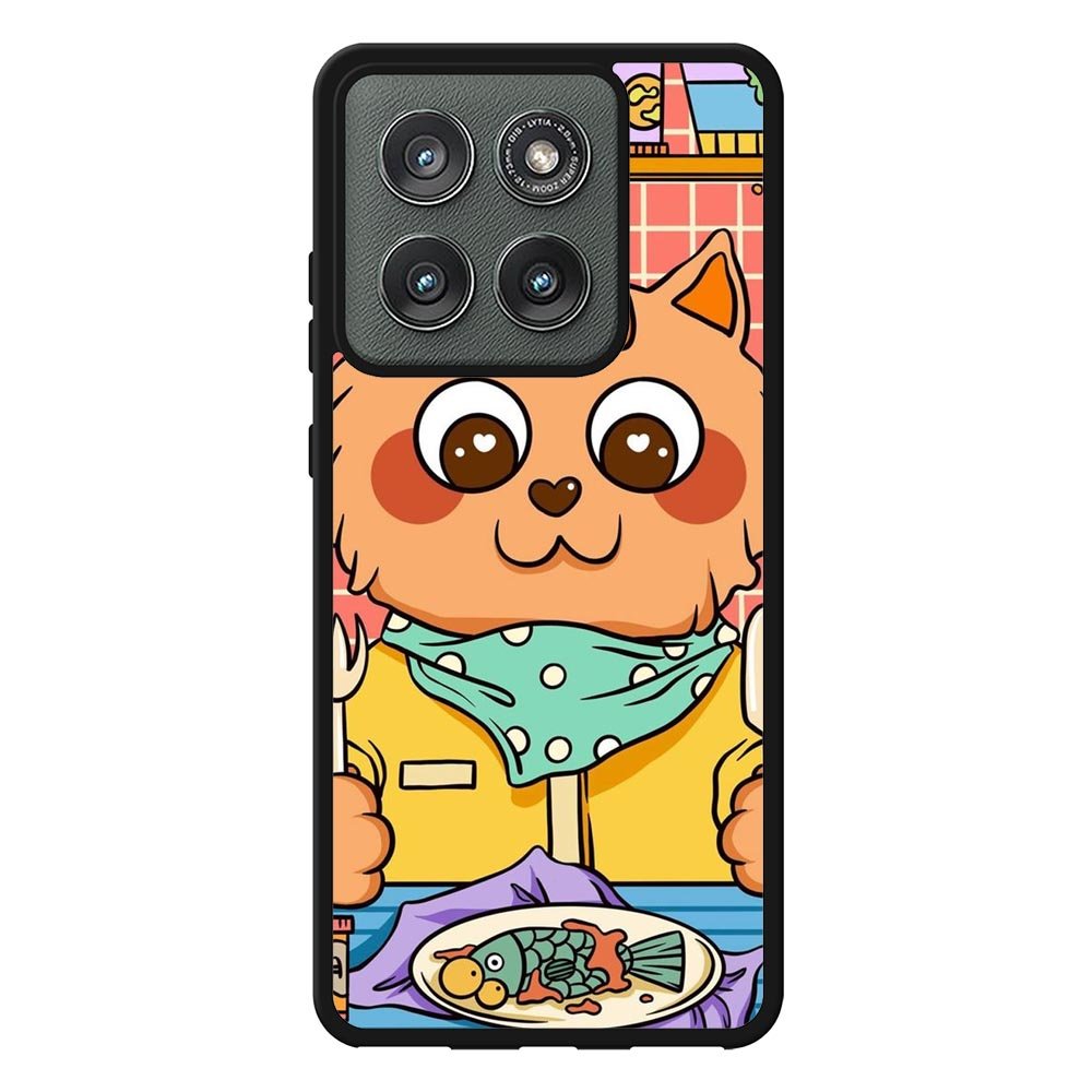 cat eat fish Motorola Moto Edge 2025 Case FE0137