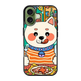dogs eat meat iPhone 17 Case FE0211