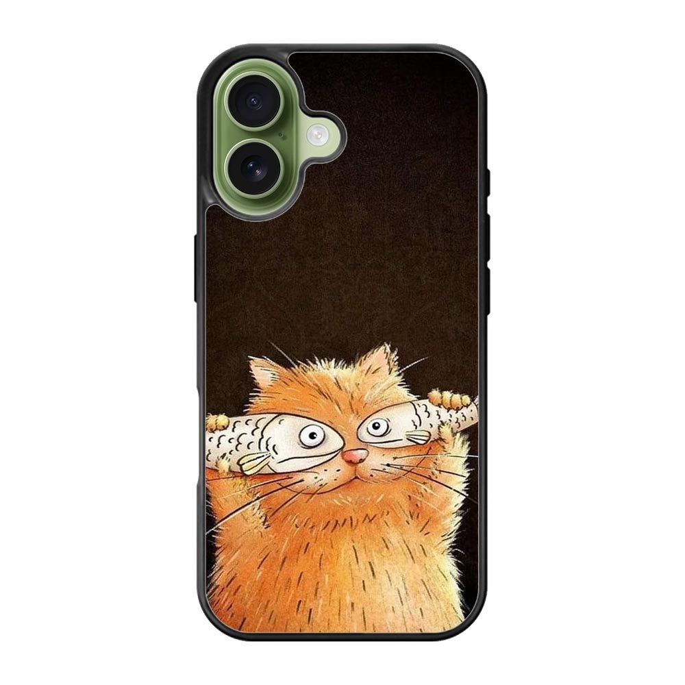 Fish cat iPhone 17 Case FE0253