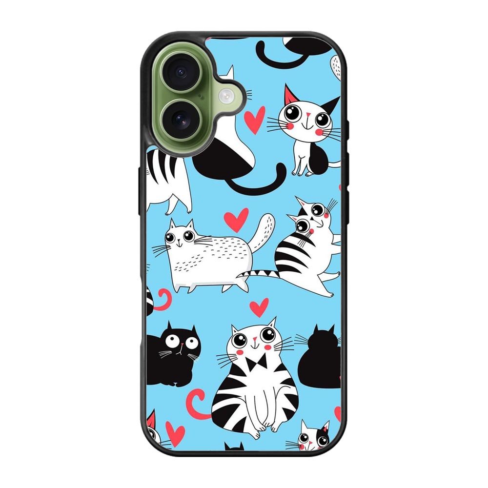 Cats pattern love iPhone 17 Case FE0149