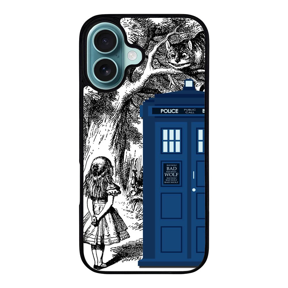 Alice In Wonderland Tardis Case iPhone 16 Plus BC2775