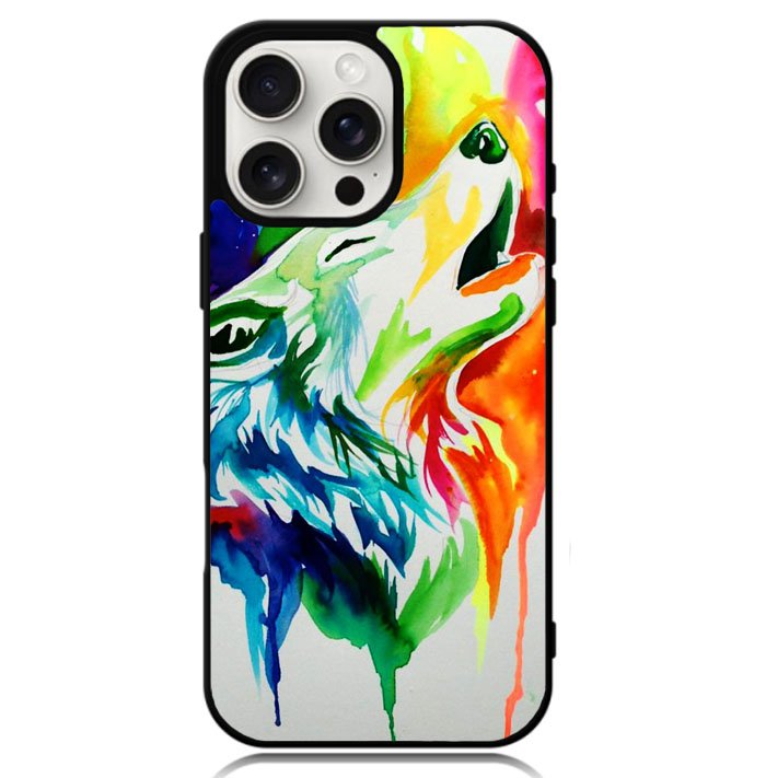 WALLPAPER Rainbow Watercolor Drop Case iPhone 16 Pro Max BC2768