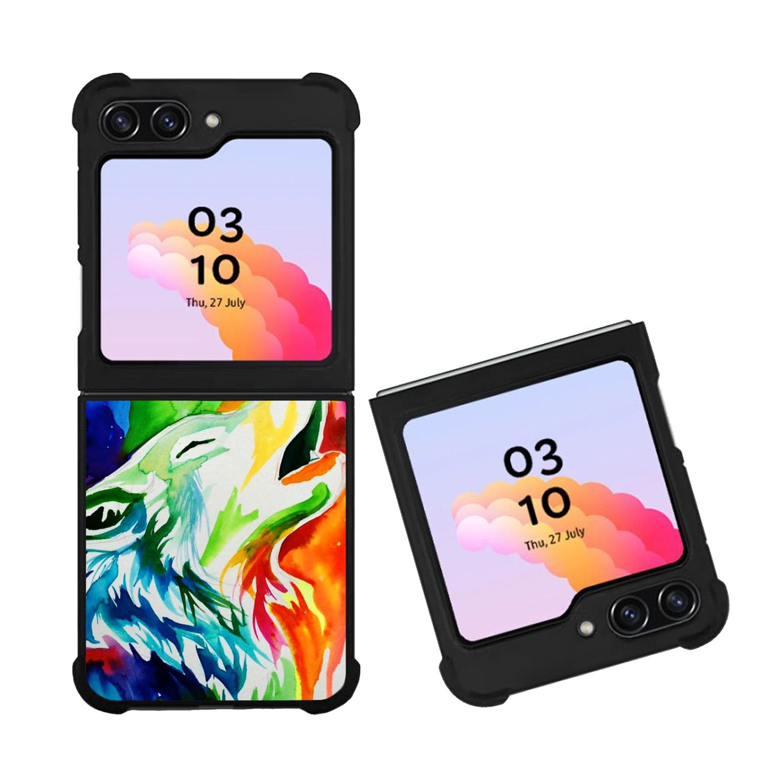 WALLPAPER Rainbow Watercolor Drop Case Samsung Galaxy Z Flip 5 5G BC2768