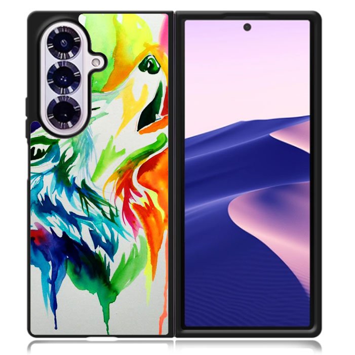 WALLPAPER Rainbow Watercolor Drop Samsung Galaxy Z Fold 7 5G Case BC2768