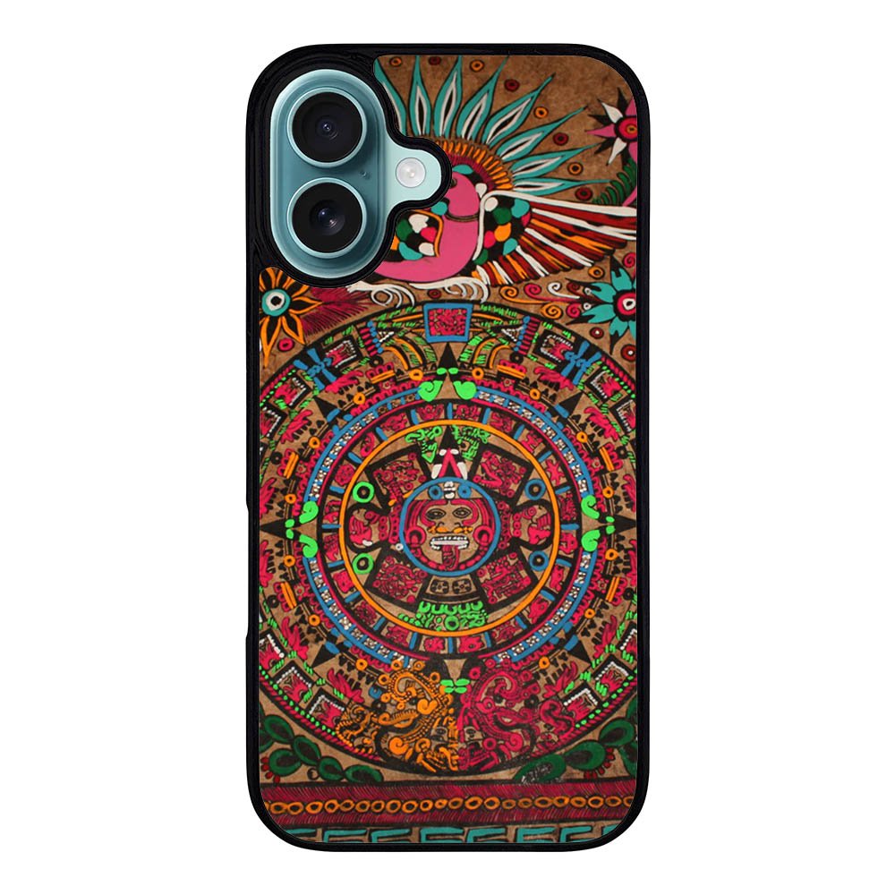 Aztec Calendar Wood Texture Case iPhone 16 Plus BC2761