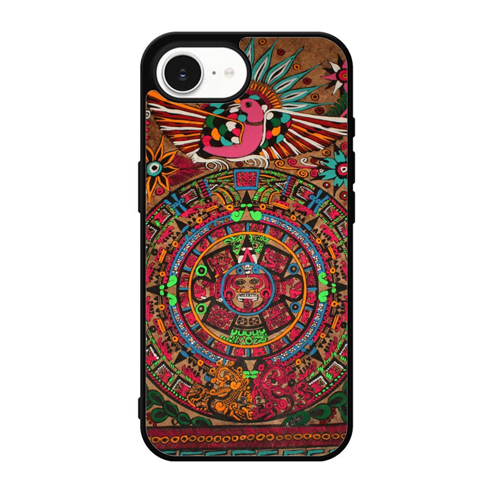 Aztec Calendar Wood Texture iPhone 16e Case BC2761