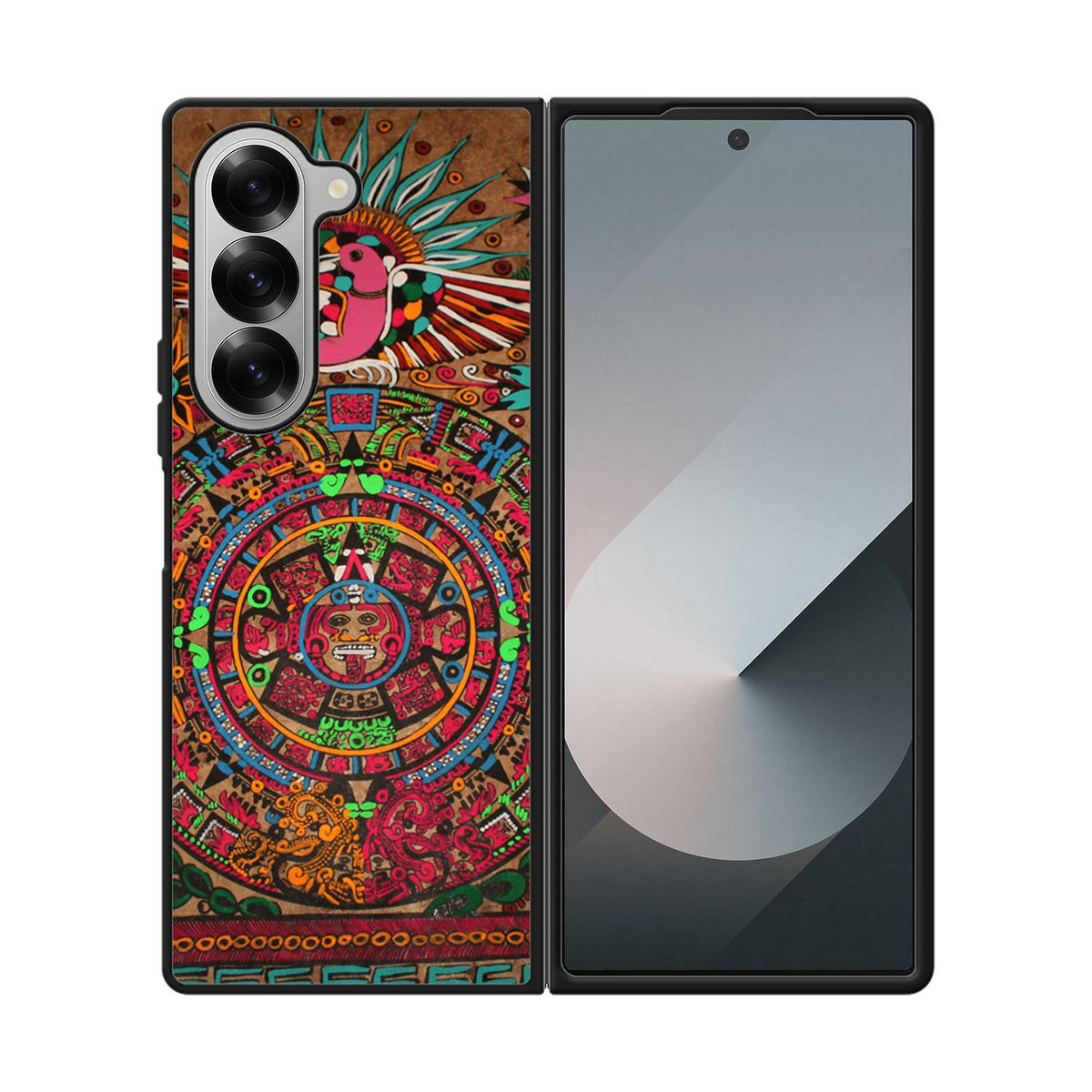 Aztec Calendar Wood Texture Case Samsung Galaxy Z Fold 6 5G BC2761