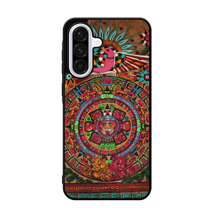 Aztec Calendar Wood Texture Samsung Galaxy A36 Case BC2761