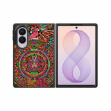 Aztec Calendar Wood Texture Samsung Galaxy Z Fold 8 Case BC2761