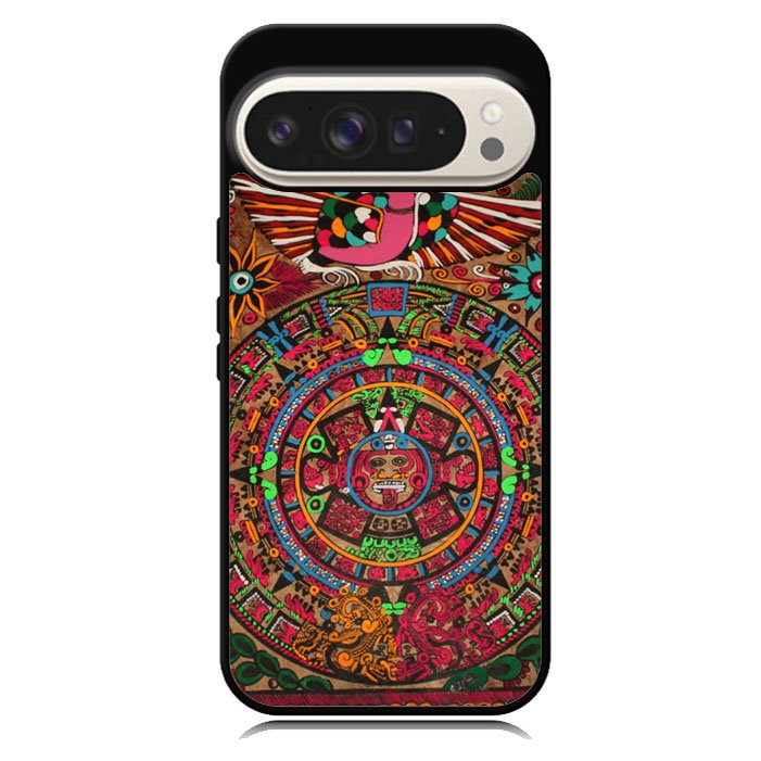 Aztec Calendar Wood Texture Google Pixel 10 | Google Pixel 10 Pro Case BC2761