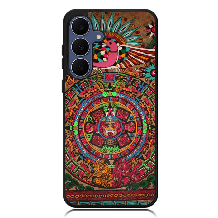 Aztec Calendar Wood Texture Samsung Galaxy S25 FE Case BC2761
