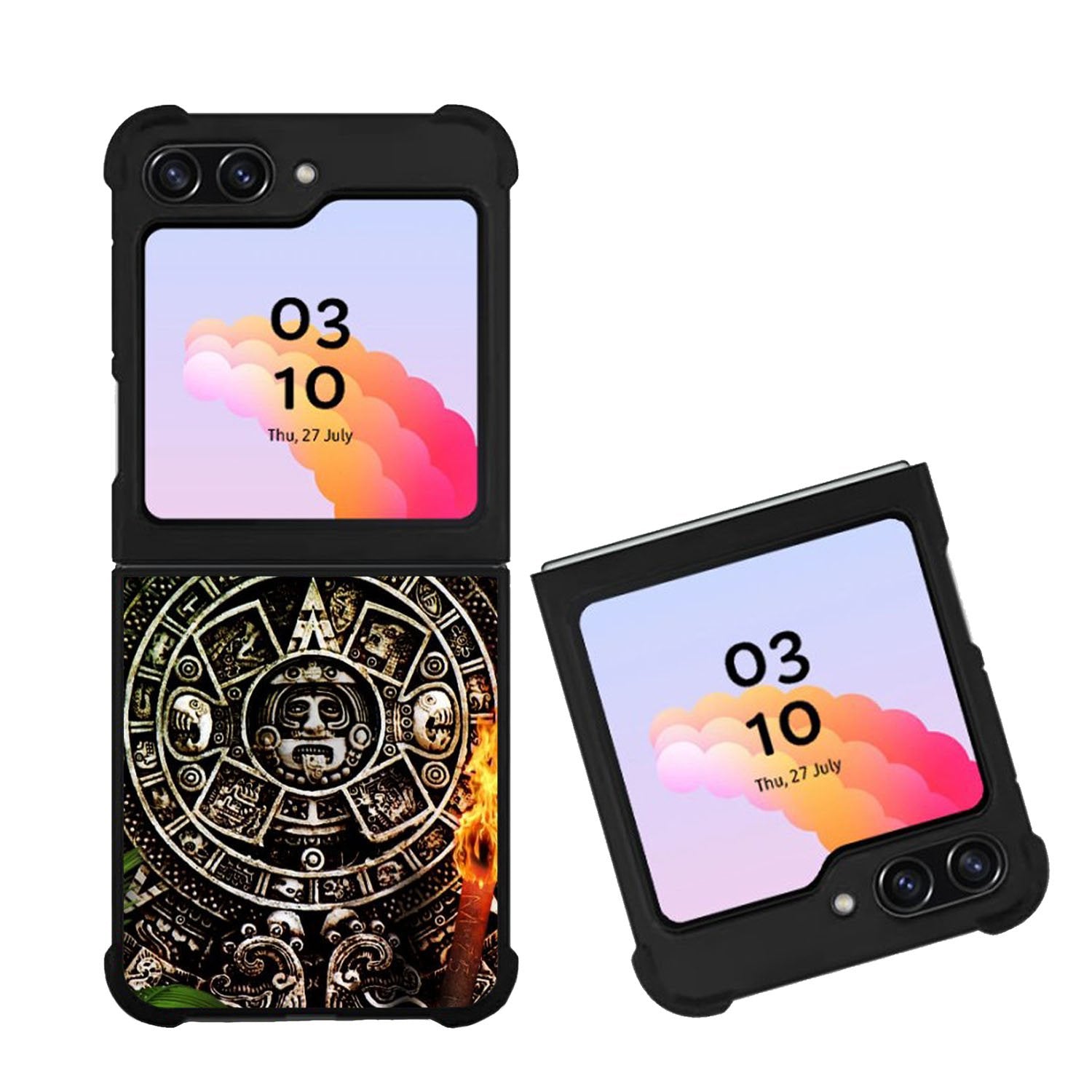 Aztec Calendar Texture WALLPAPER Case Samsung Galaxy Z Flip 5 5G BC2760