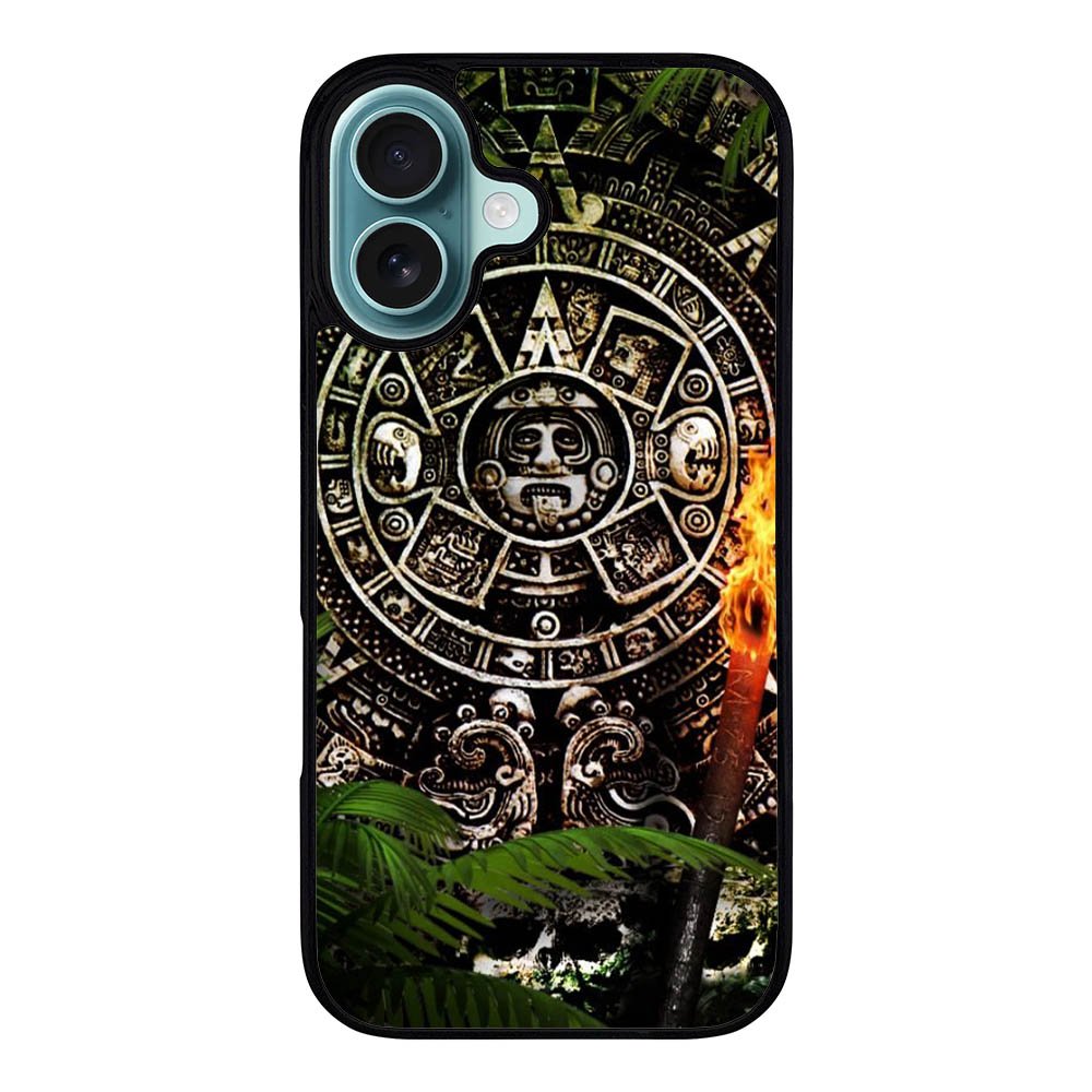 Aztec Calendar Texture WALLPAPER Case iPhone 16 Plus BC2760