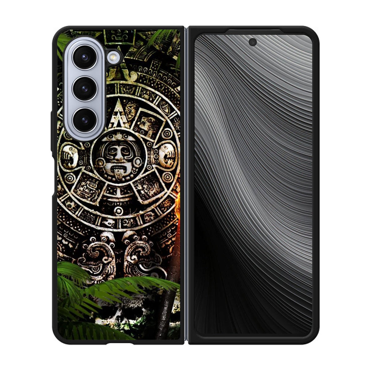 Aztec Calendar Texture WALLPAPER Case Samsung Galaxy z Fold 5 5G BC2760