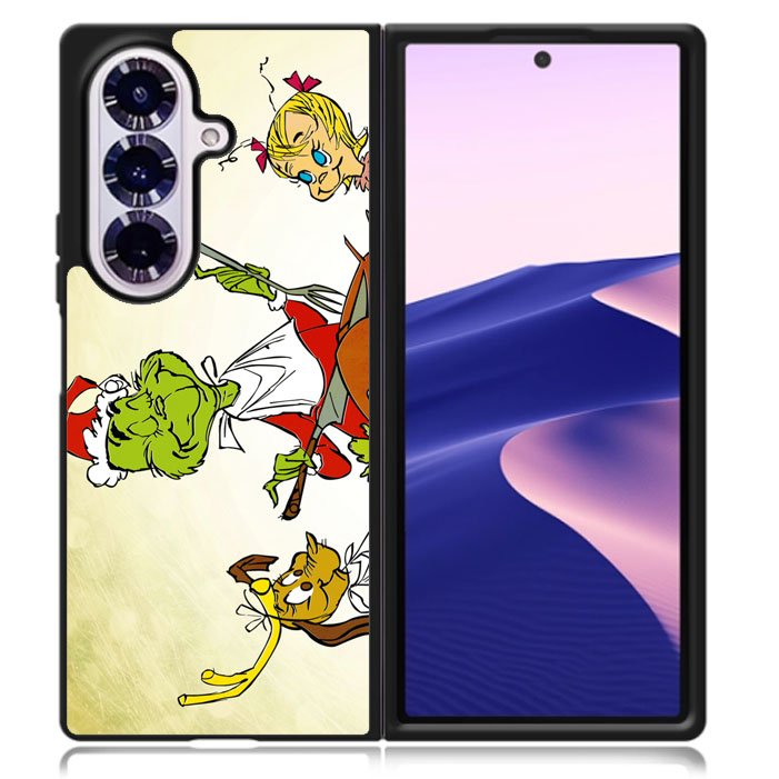 the grinch cartoon Samsung Galaxy Z Fold 7 5G Case BC2748
