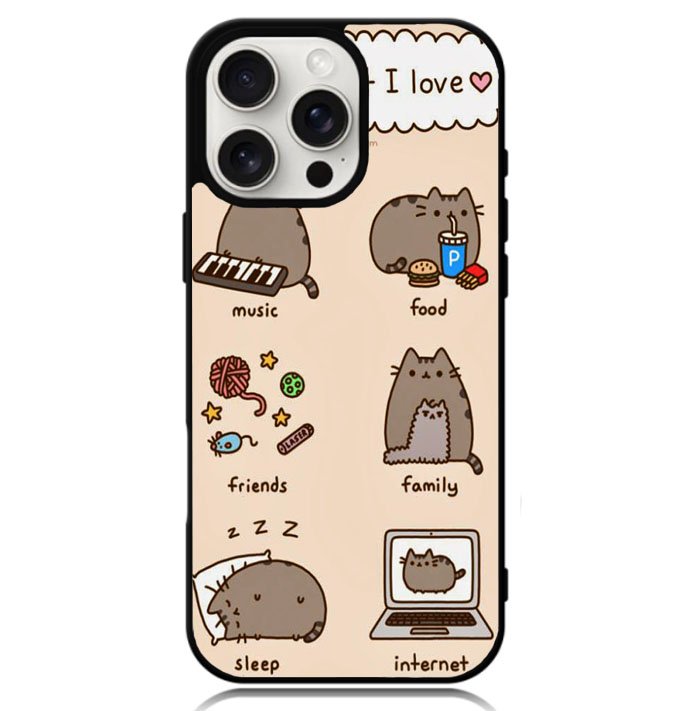 pusheen cat wallpaper Case iPhone 16 Pro Max BC2744