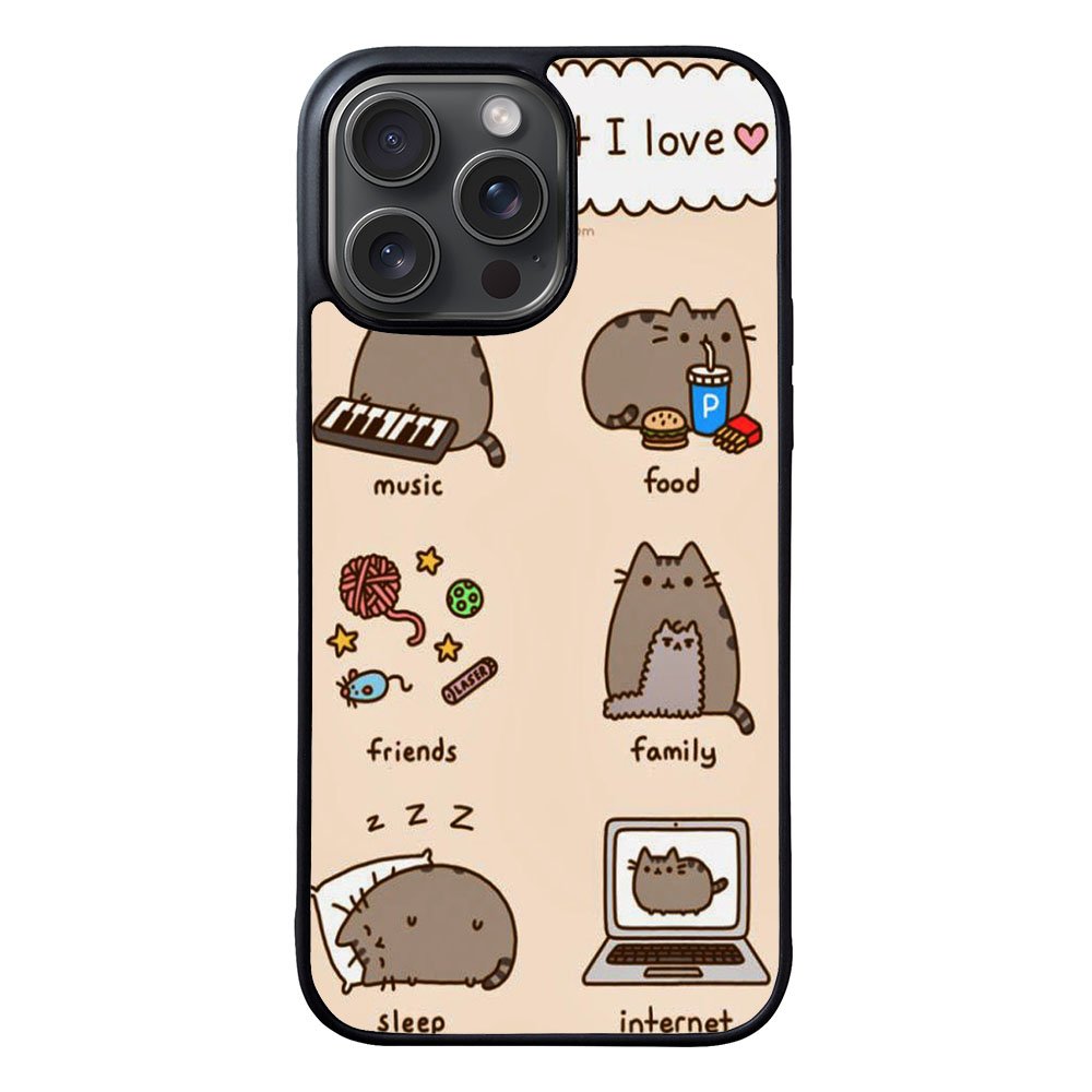 pusheen cat wallpaper Case iPhone 15 Pro Max BC2744