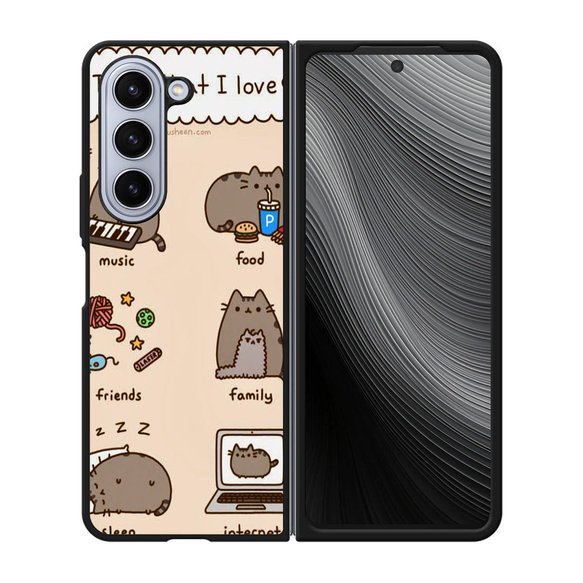 pusheen cat wallpaper Case Samsung Galaxy z Fold 5 5G BC2744