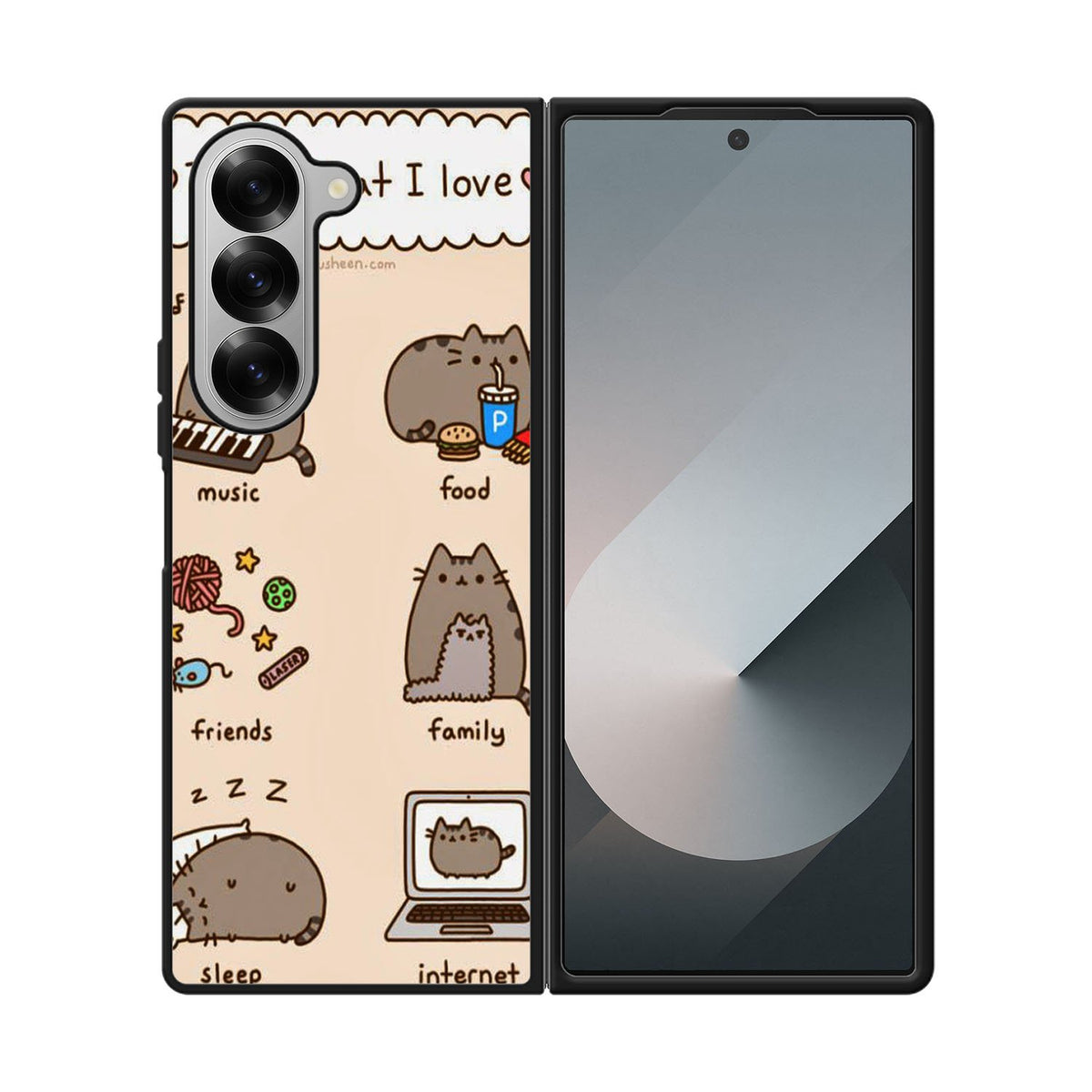 pusheen cat wallpaper Case Samsung Galaxy Z Fold 6 5G BC2744