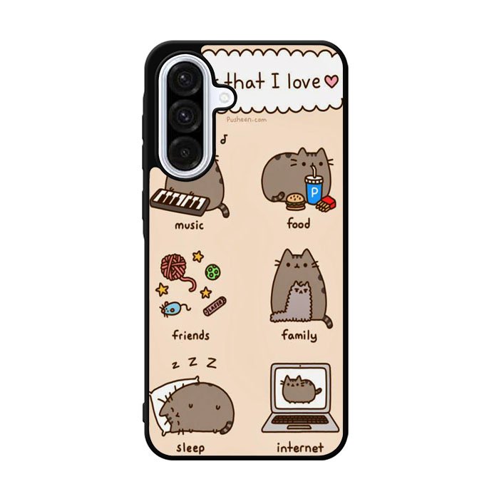 pusheen cat wallpaper Samsung Galaxy A36 Case BC2744