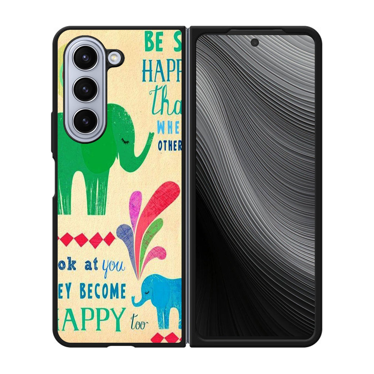 the happy elephant Case Samsung Galaxy z Fold 5 5G BC2720