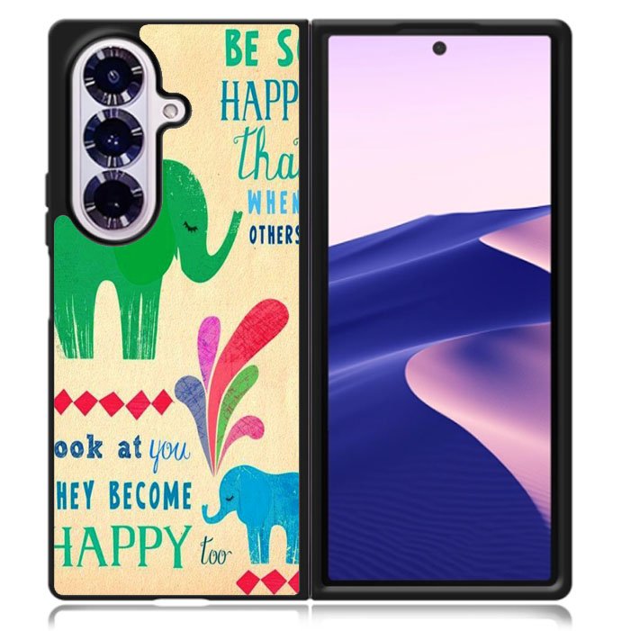 the happy elephant Samsung Galaxy Z Fold 7 5G Case BC2720