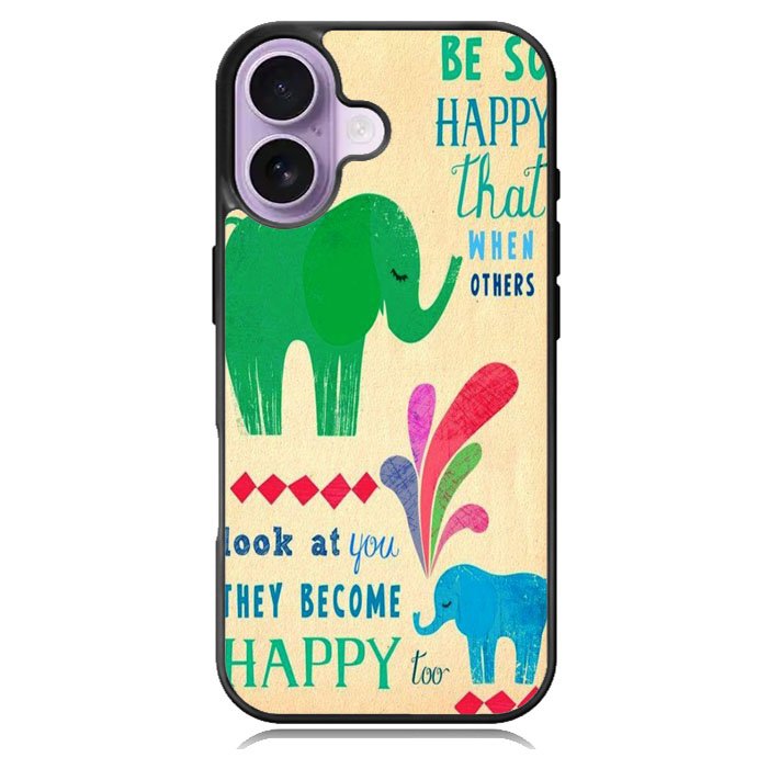 the happy elephant iPhone 17 Case BC2720