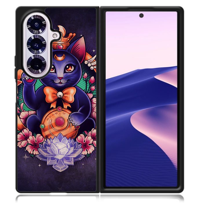Luna Cat Sailor Moon Samsung Galaxy Z Fold 7 5G Case BC2707