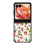 Cute Owl Pattern Motorola Moto Razr 2025/2024 , Moto Razr 60/50 Case BC2696